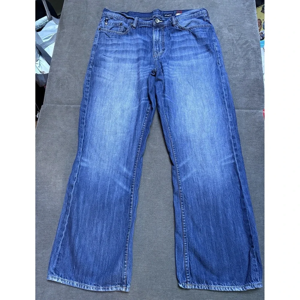 Ecko Unltd Mens Jeans 32x32 Standard Fit Blue Straight Baggy Y2K Hip Hop Denim